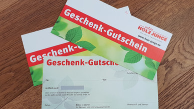 Gescheinkgutscheine von Holz Junge GmbH